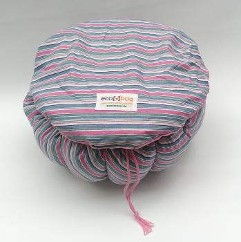 ecobag - gestreift innen rosa