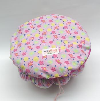 ecobag - Geblümt Rosa, innen Eosinrot