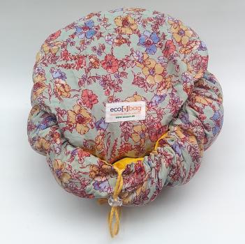 ecobag - Geblümt hellblau, innen Gelb