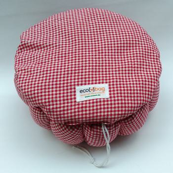 ecobag - Kleinkariert Rot/Weiß innen Rot