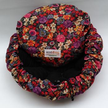 ecobag - Geblümt Rot innen Schwarz
