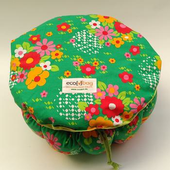 ecobag - Geblümt Grün innen Hellgrün