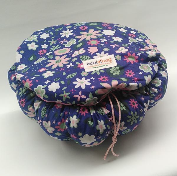 ecobag - Geblümt Blau innen Rosa