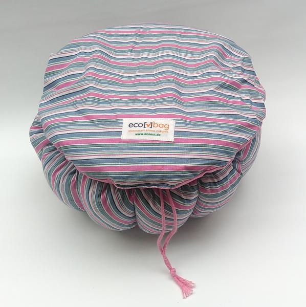ecobag - gestreift innen rosa