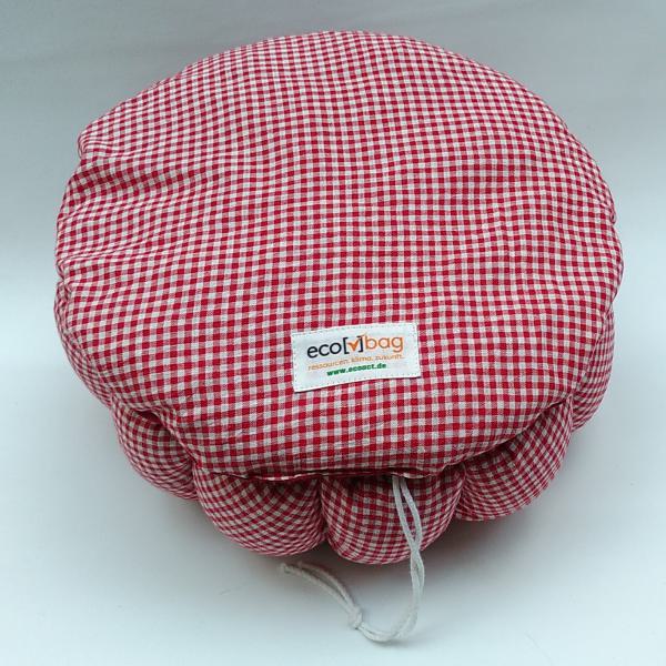 ecobag - Kleinkariert Rot/Weiß innen Rot