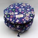 ecobag - Geblümt Blau innen dunkelblau