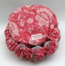 ecobag - Geblümt Rot innen Grau